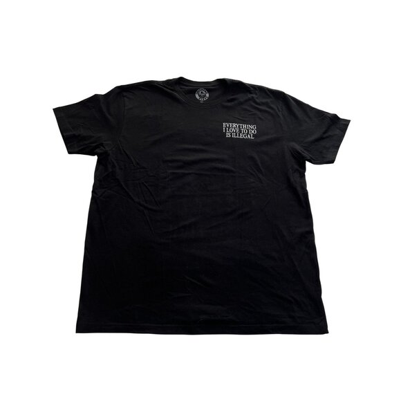 Sh*thead Steve Everything I Love To Do Is Illegal T-Shirt in Black - Picture 1 of 3